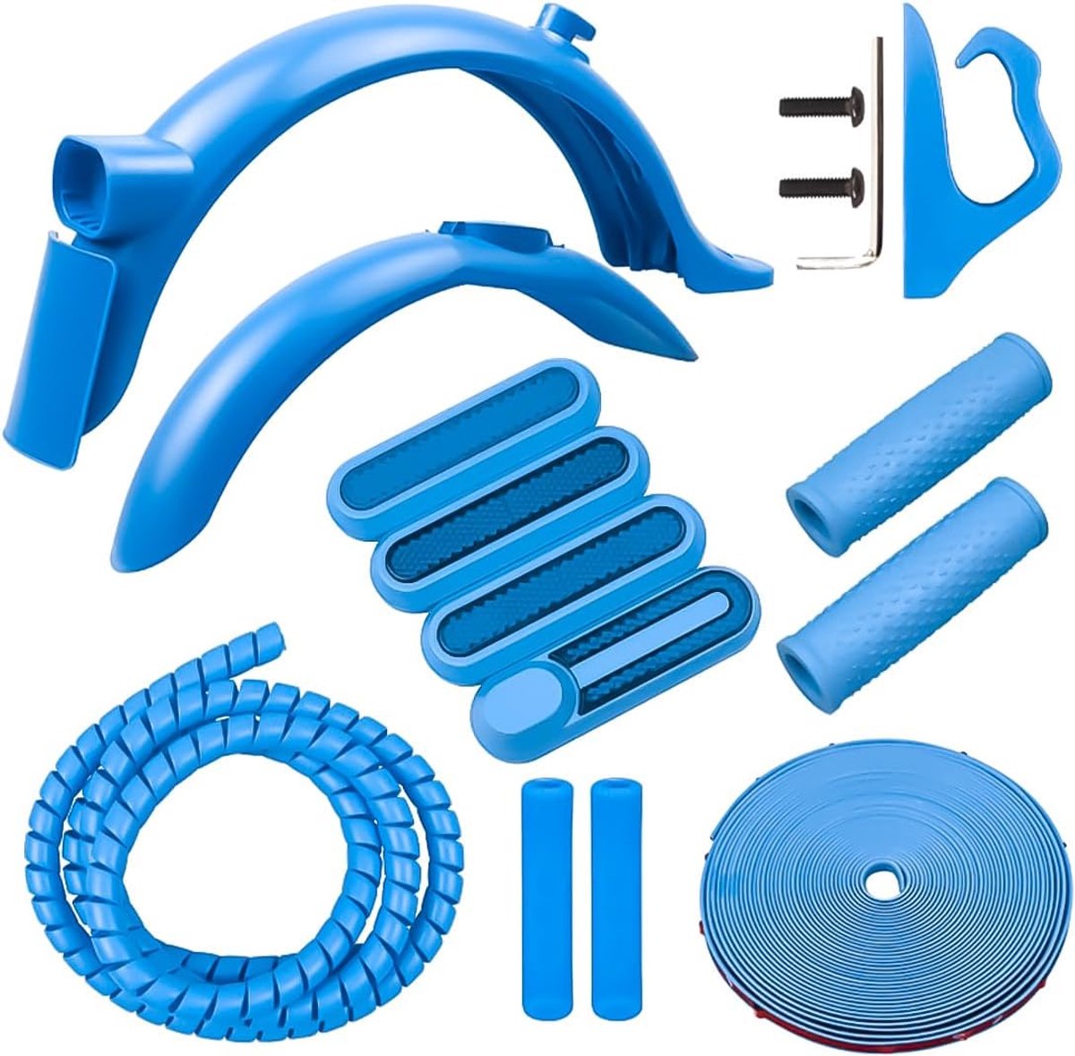 SnelShoppen - 13 Pcs Elektrische Scooter Achter Mudguard, Vervangende Achter Fender Accessoires Set, Compatibel met M365/Pro, Duurzaam Rubber & Kunsts