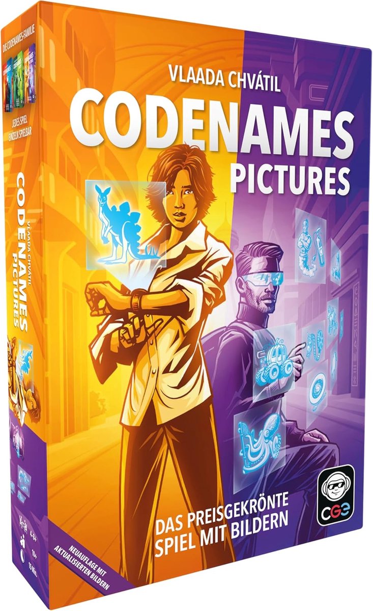 SnelShoppen - Codenames Pictures Bordspel voor Gezinnen, Communicatief Spel voor 2-8 Spelers, Multicolor, Geschikt vanaf 10 Jaar, Speeltijd 15 Minuten