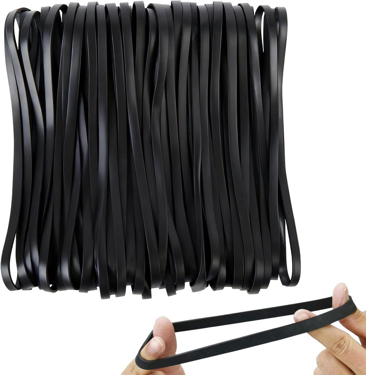 50 stuks elastieken groot, 18 cm lang, 6 mm breed, huishoudelijk rubber, grote elastieken, sterk voor kantoorbenodigdheden, mappen, doos, boeken, geschenken, notitieboek voor kantoor, thuis, camping