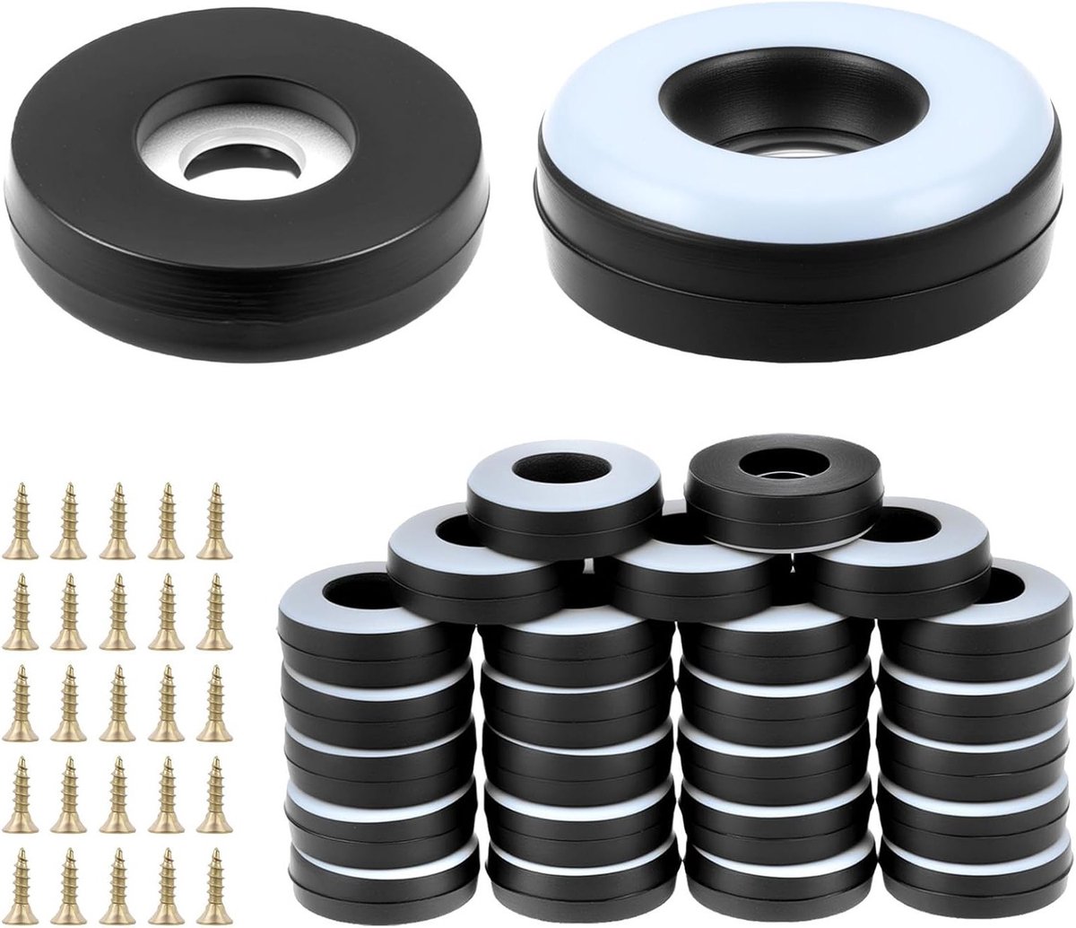 Teflon glijders 22 mm - Pack van 25 - Voor zware meubels - Stille beweging op vloeren - ShopVlot