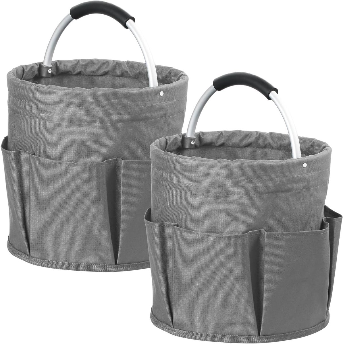 Opvouwbare 17L Opbergmand met 6 Compartimenten voor Schoonmaakmiddelen, Ideaal voor Tuin, Reizen en Douchen, Stevige 600D Oxford Stof