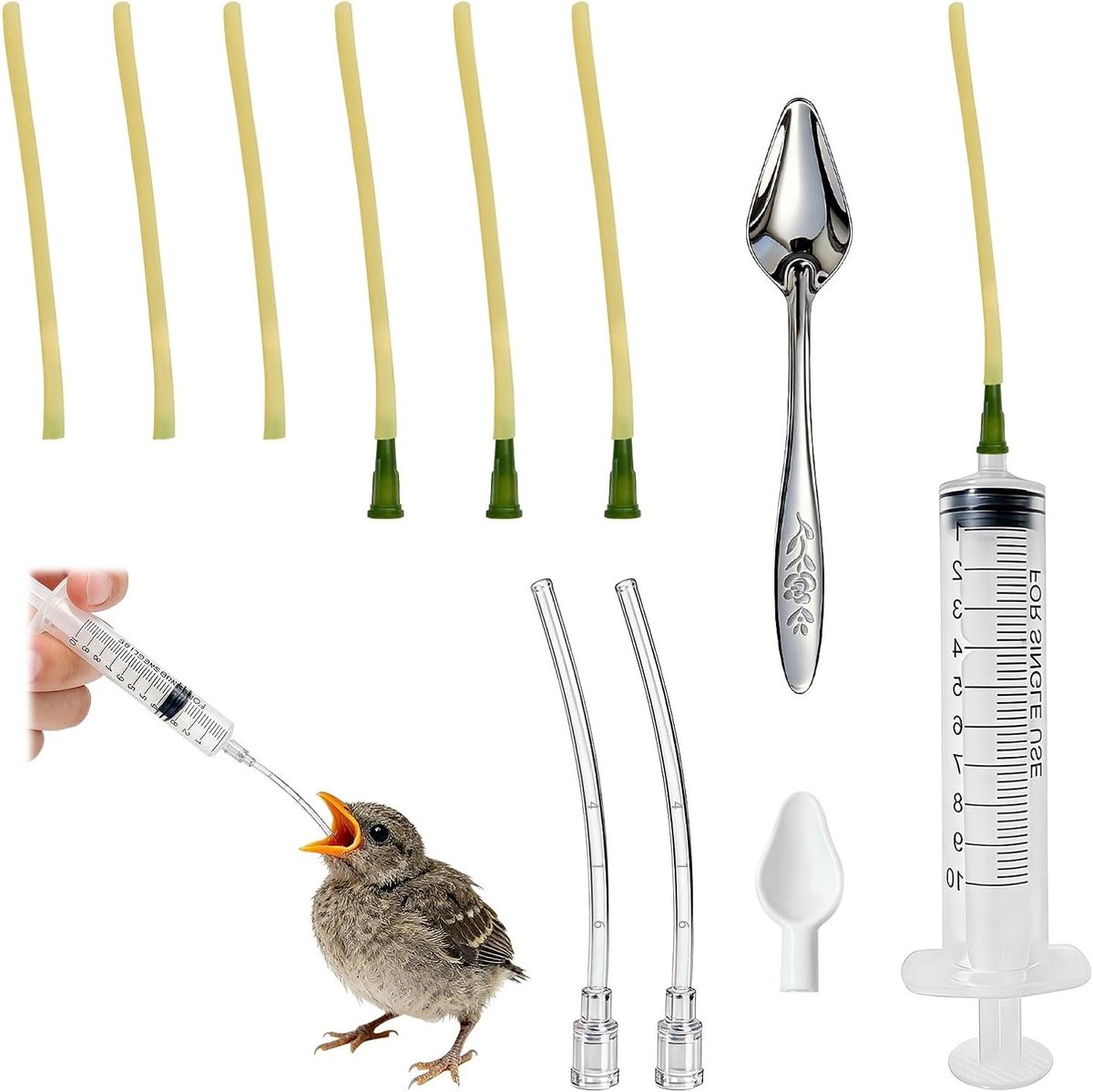 Voedingsslangen voor jonge vogels - 16-delige set voor optimale voeding en groei