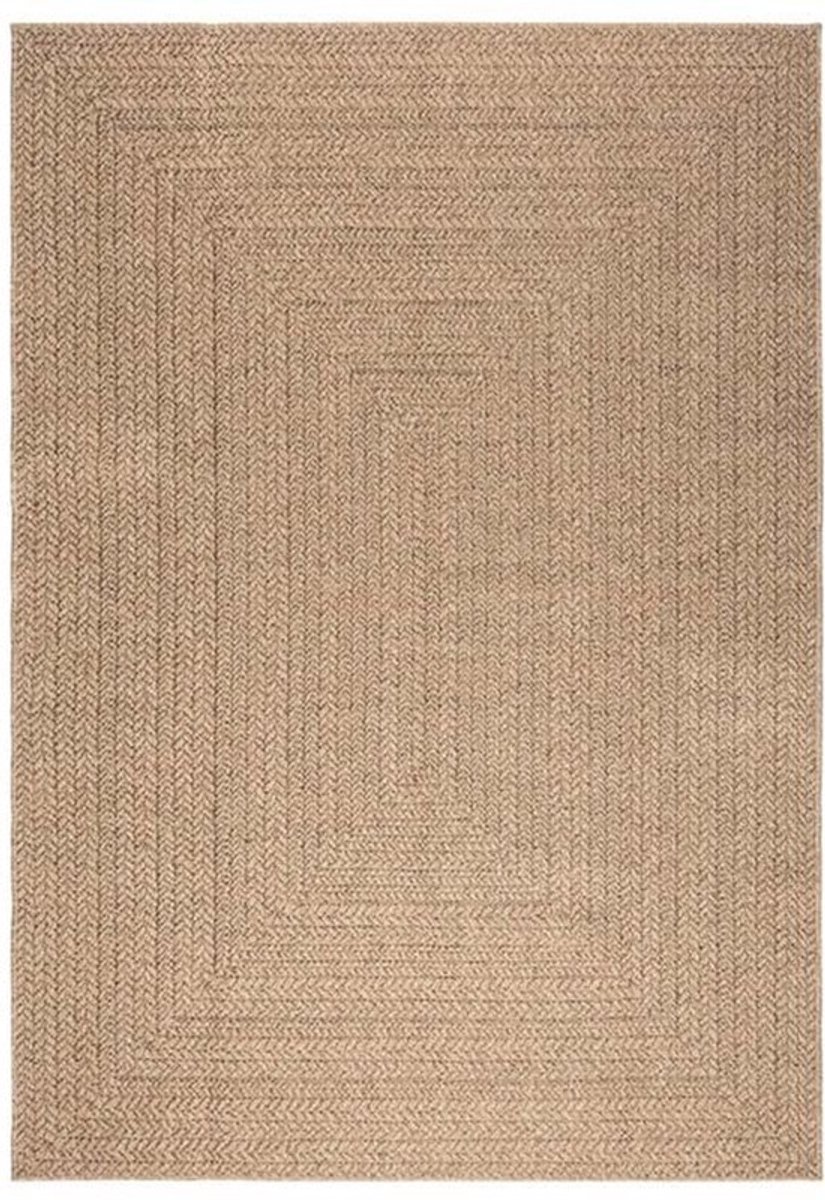 Vloerkleed Jute Kleden Tapijt Vloermat Vloerbedekking – Rustiek Beige – Onregelmatige Vorm