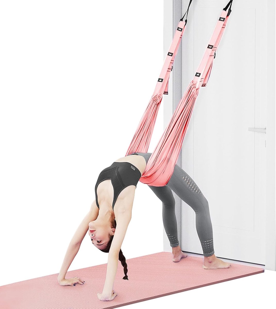 SnelShoppen - Yoga Stretch Band voor Verbeterde Flexibiliteit, Verstelbare Antenna Yoga Rope, Back Bend Aid Trainer, Hammock Swing voor Gymnastiek, Da