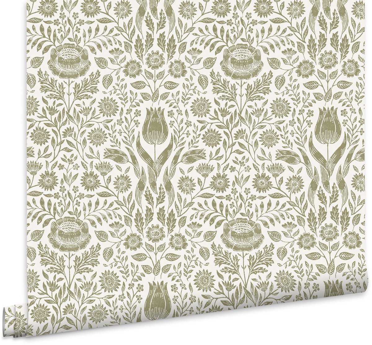 Laura Ashley Vliesbehang - Ashstead Damask Hedgerow