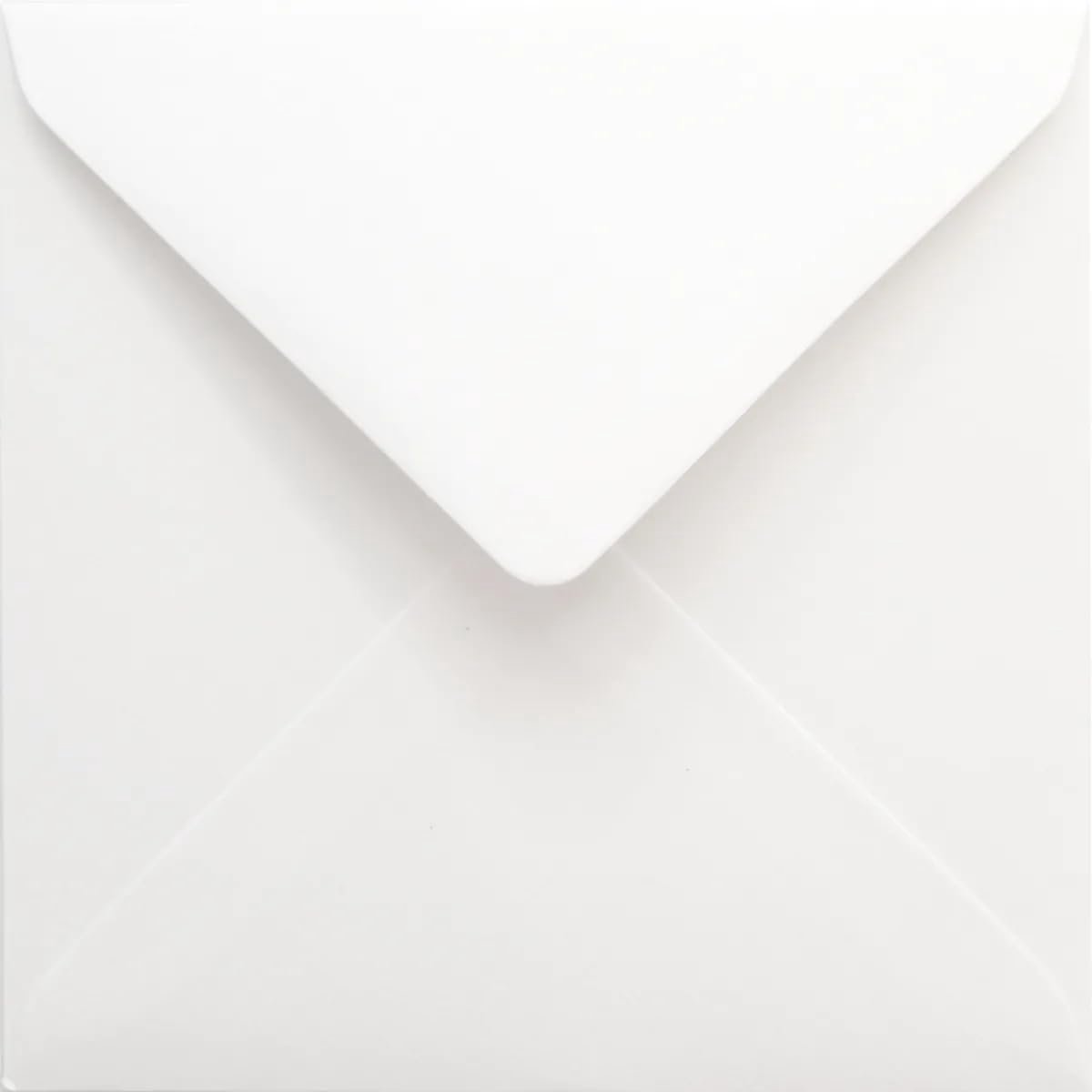 SnelShoppen - Elegante Witte Vierkante Enveloppen 11x11cm 120g - Eco-vriendelijk voor Bruiloft, Verjaardag, Kerst, Doop - Malmero Papier met Puntige K