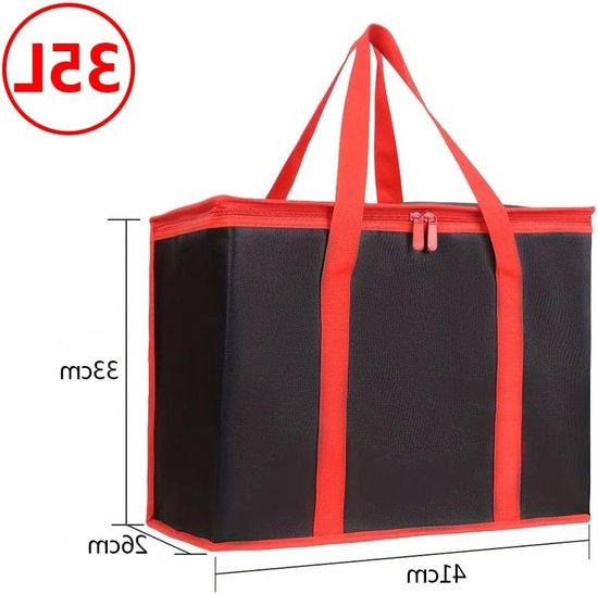 Grote Opvouwbare Koeltas 35 Liter - Isoleert Dranken & Boodschappen - Ideaal voor Picknick en Auto — afbeelding 3