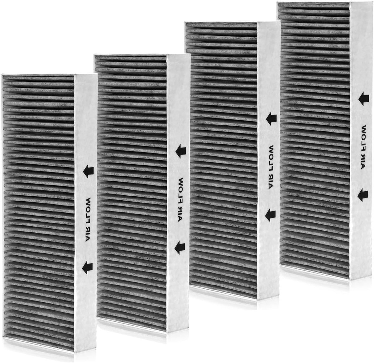4 vervangingsfilters voor Bora Basic BAKFS en BHU BIU BFIU GP4U BIAS BHAS BFIAS - Actieve koolstoffilters voor afzuigkappen en convectieextractoren
