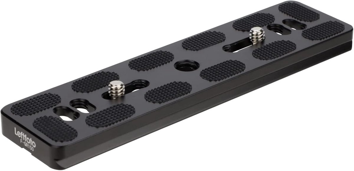 SnelShoppen - Universele QR Quick Release Plate 150mm Camera QR Plaat voor DSLR Tripod Head, Lichtgewicht Aluminium, 1/4" Schroeven, Arca Swiss Compat