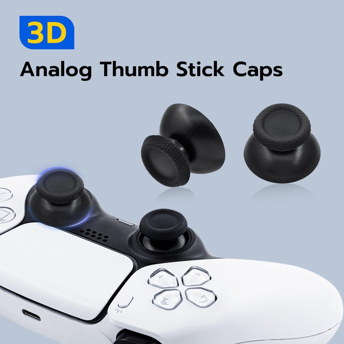 Elektromagnetische Joysticks Vervangingsset voor PS5 Controller - 3D Analoge ThumbStick Caps en Accessoires voor DualSense en DualSense Edge – foto 4