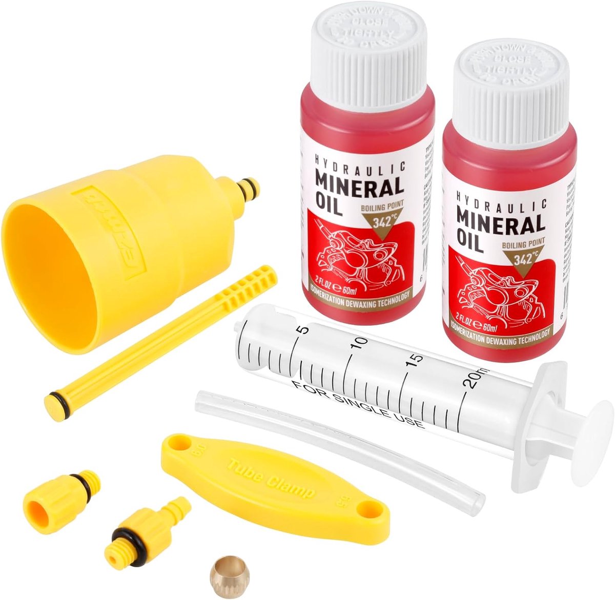SnelShoppen - Brake Bleed Kit voor Hydraulische Remmen, Inclusief 120ml Hoge Kwaliteit Minerale Remvloeistof, Geschikt voor TEKTRO Remsystemen, Remvlo