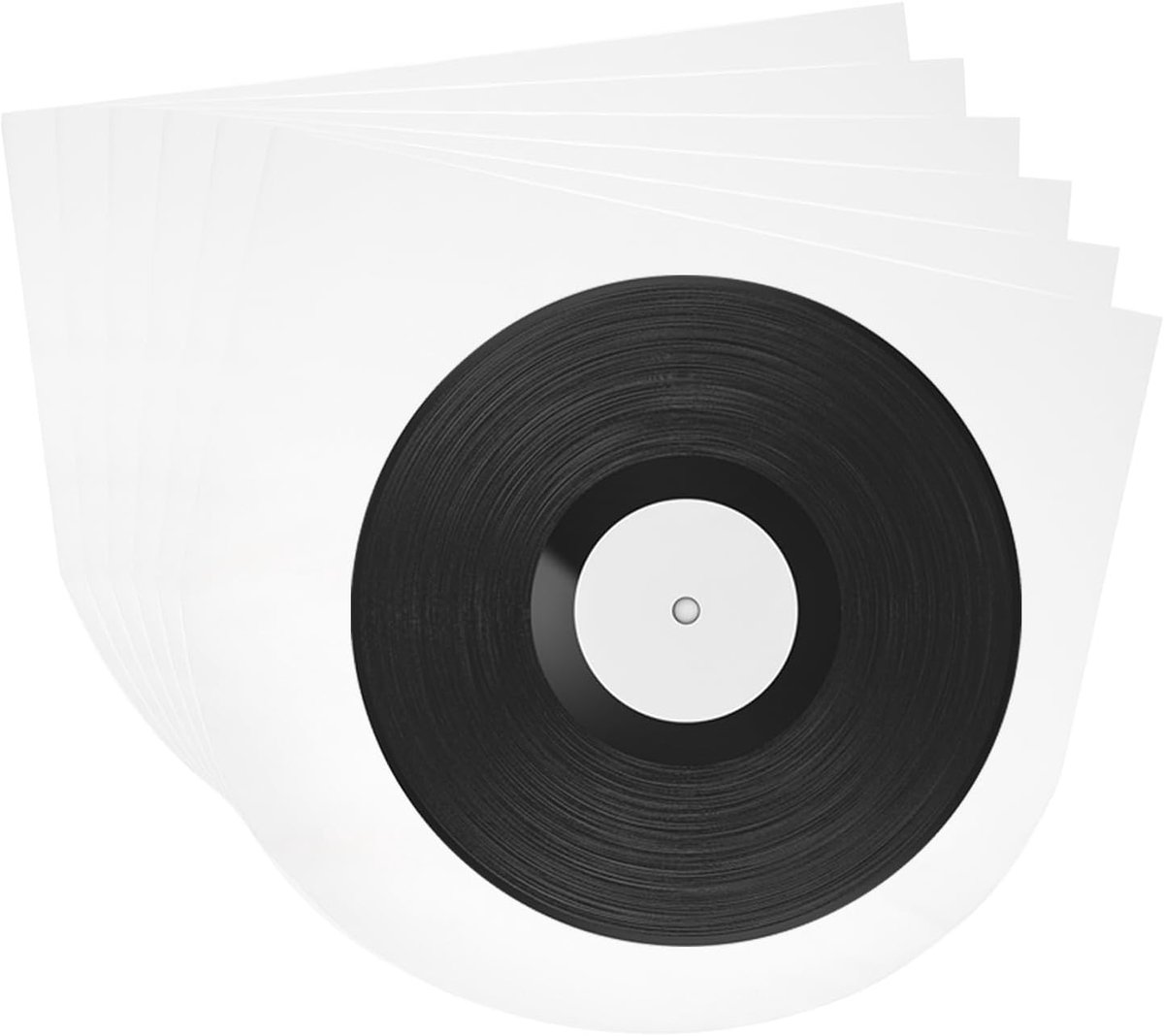 SnelShoppen - 25 Stuks Vinyl Record Covers - Duidelijke Vinylhoezen 10" x 10" LP Beschermhoezen voor 10-inch Single LP Collecties - Plastic Beschermin