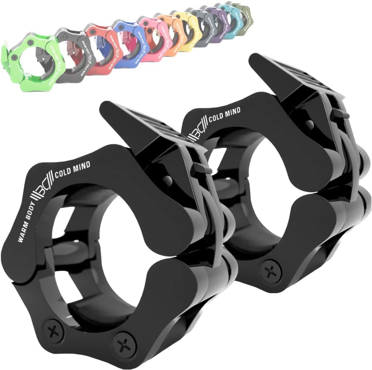 SnelShoppen - Barbell Collars 50mm voor Olympische Halters - Versterkte Gewicht Clips - Nylon Gewicht Klemmen voor Dumbbells & Barbell Training - Gym