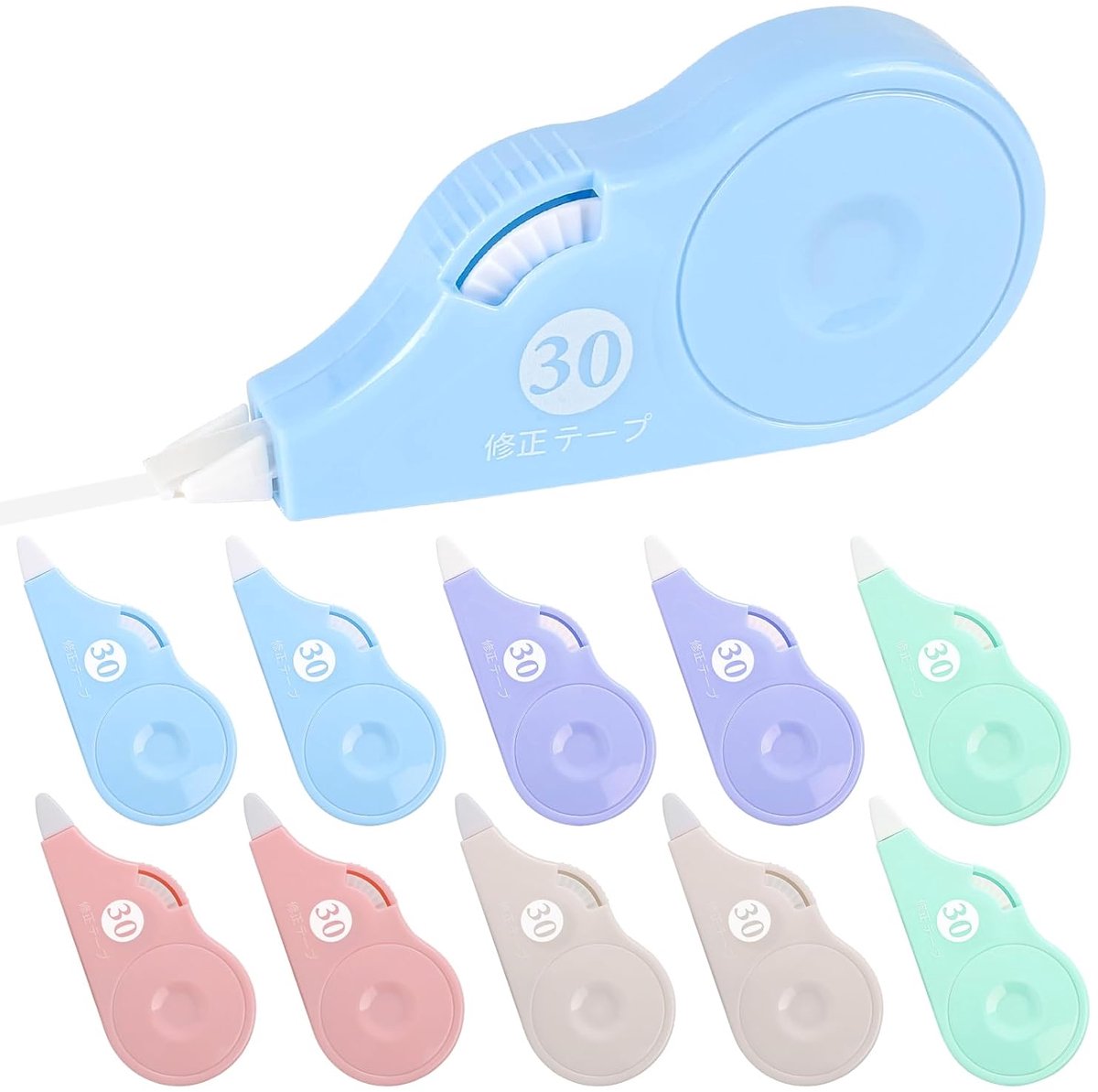 SnelShoppen - 10 Stuks Correctietape Set - 30m x 5mm - Eco-vriendelijk en Niet-toxisch - Perfect voor Kantoor en School - Wit