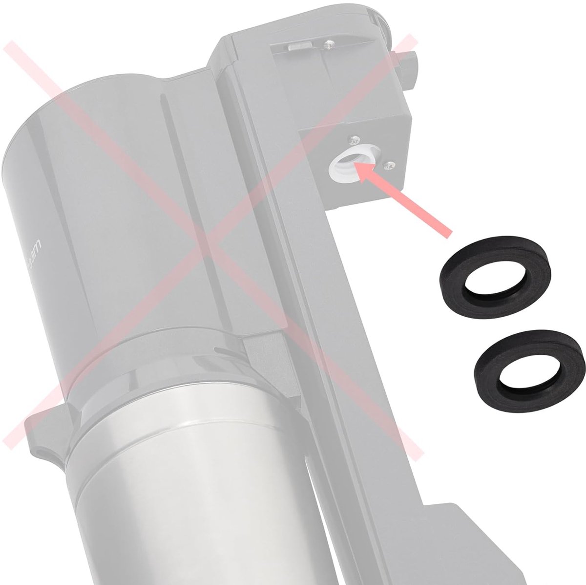 SnelShoppen - 2 x CO2 Bubbler Vervangingsafsluiting voor Soda Maker, O-ringen, Lipseals, Hoogwaardige Onderdelen voor Brita, Sodastream, Wassermaxx en