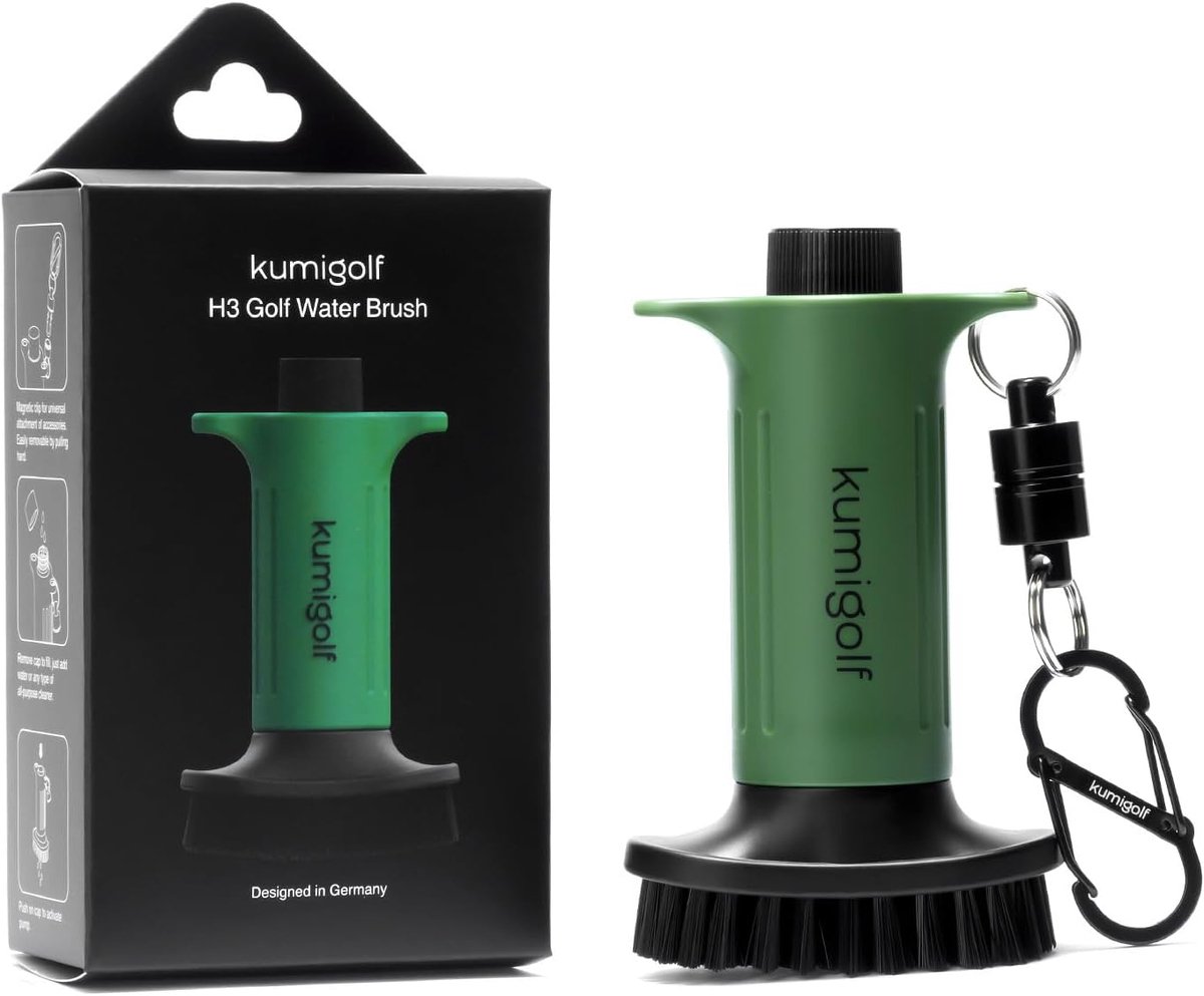 SnelShoppen - H3 Golf Water Brush met Sprayfunctie & Magnetische Clips, Golfclub Borstel en Cleaner, Hoogwaardige Nylon Borstels voor Racket Oppervlak