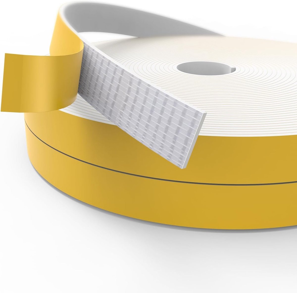 SnelShoppen - Draught Excluder Deur en Raam Geluiddicht Waterdicht Winddicht Foam 20mm x 3mm x 10m Zelfklevende Isolatie Tape Wit
