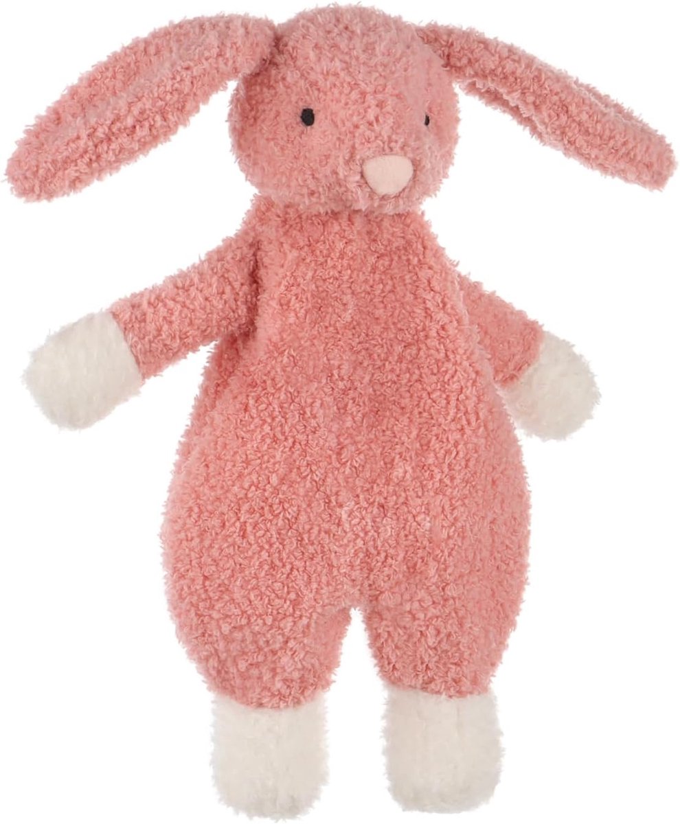 SnelShoppen - Apricot Lamb Knuffeldeken met Konijn, Zachte Veiligheidsdeken voor Baby's, Cuddly Blanket, 26 cm, Roze, Ideaal voor Spelen en Knuffelen
