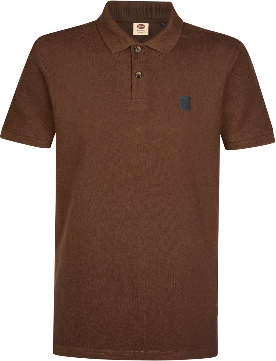 Petrol Industries - Heren Katoenen polo millhouse - Bruin - Maat XL