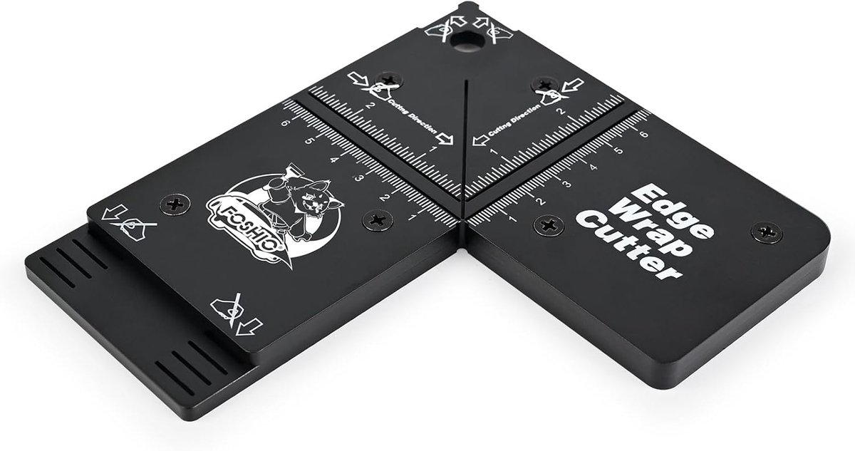 SnelShoppen - Aluminium Snijliniaal Snijtemplate, Verstelbare Snijkant voor Vinyl & Behang, Precisie Meetlat voor DIY Projecten, 6.8 cm