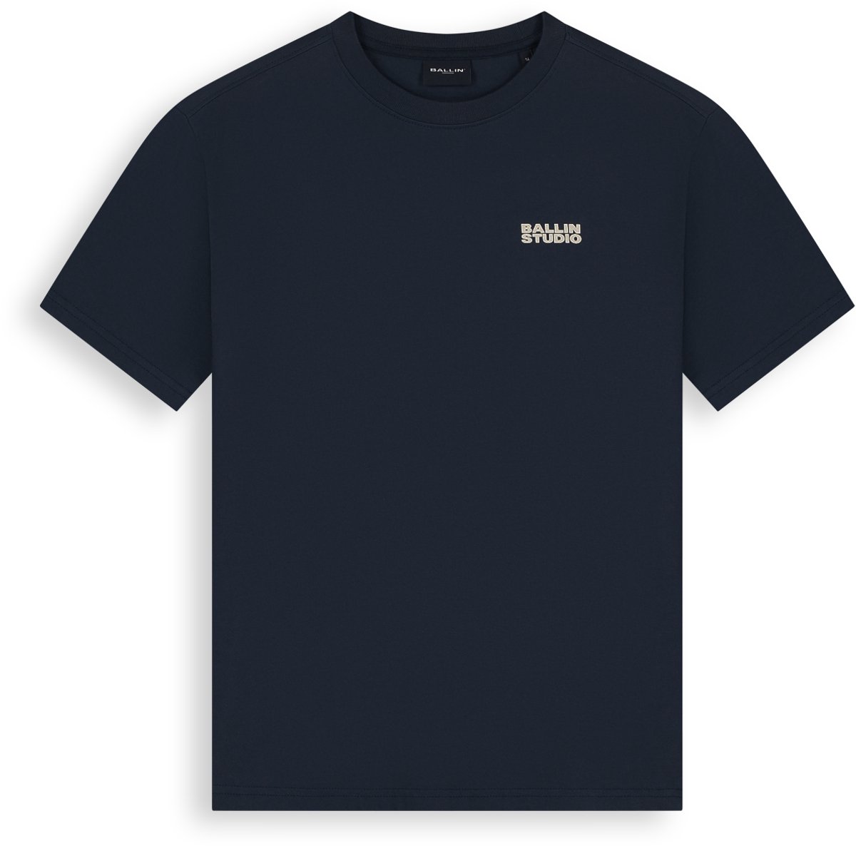 Ballin Amsterdam - Jongens Loose fit T-shirts Crewneck SS - Navy - Maat 8