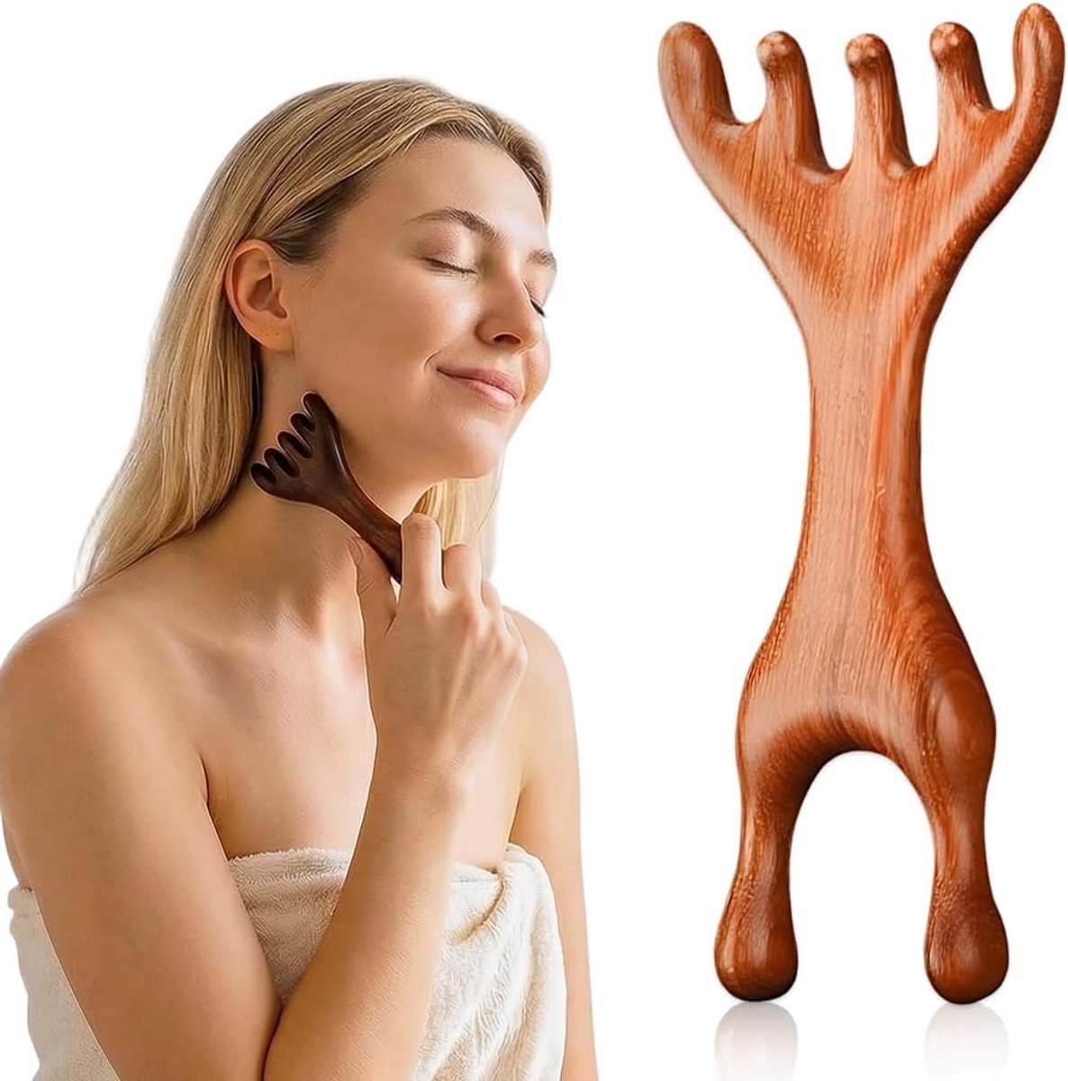 SnelShoppen - Droogborstel Gezichtsborstel voor Lymfodrainage, Massagekam voor Contour en Jawline, Ergonomisch Ontwerp voor Zachte Massage, Dagelijks