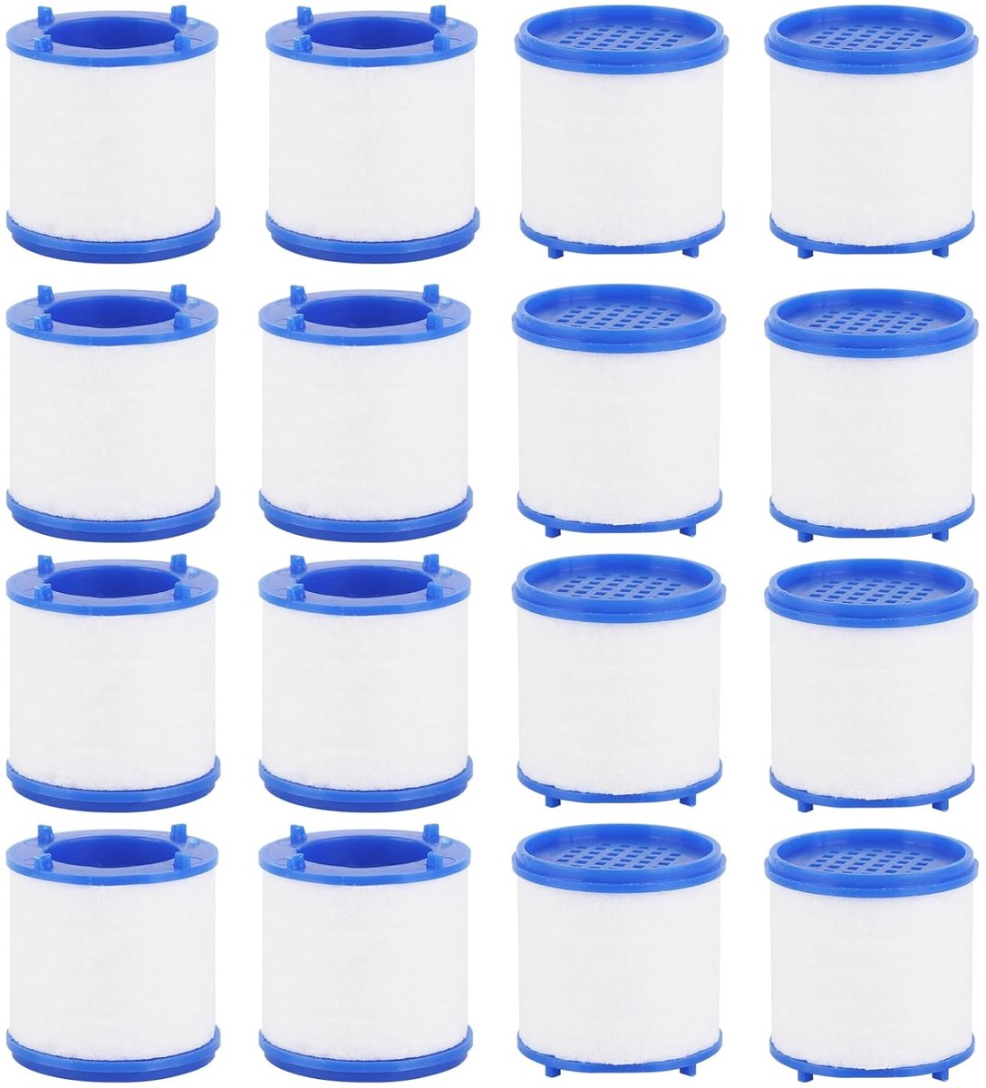 SnelShoppen - 16 Stuks Waterfilter Elementen voor Kraanfilter, Katoenen Waterfilter voor Drinkwater, Ideaal voor Keuken- en Badkamerkranen