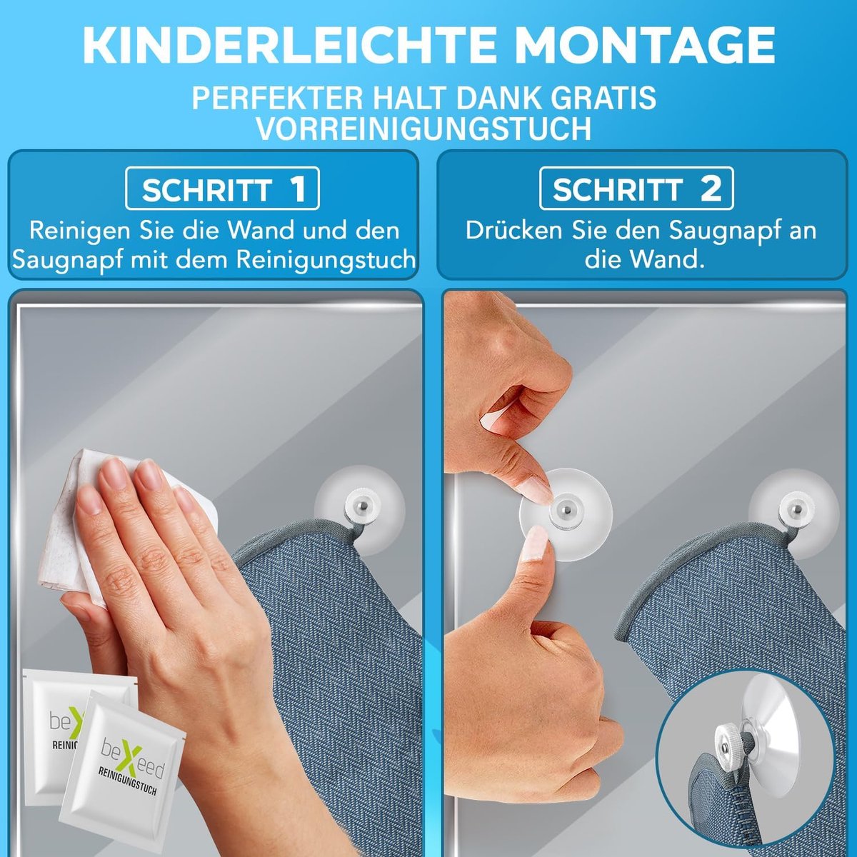 SnelShoppen - Suction Cup Ø40 mm [4 stuks] met Schroefdraad - Extra Sterke Zuignappen voor Raam, Badkamer, Keuken, Glas, Spiegel, Tegels - Incl. Voorr