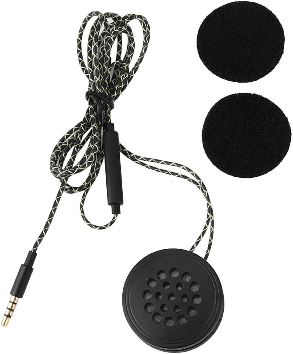 SnelShoppen - Motorhelm Headset met Hoofdtelefoon en Speaker - Bluetooth Kwaliteit - 3.5 mm Plug - 1.2 m Kabel - Veilig Handsfree Communiceren en Luis