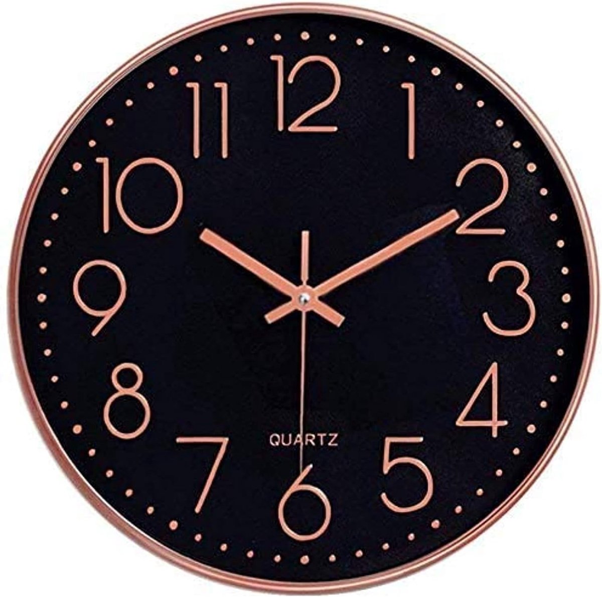 SnelShoppen - Stille Wandklok 30 cm Keukenklok Quartz Batterij Aangedreven Rond Modern Decoratie Klok voor Kantoor Klaslokaal Woonkamer Slaapkamers (Z