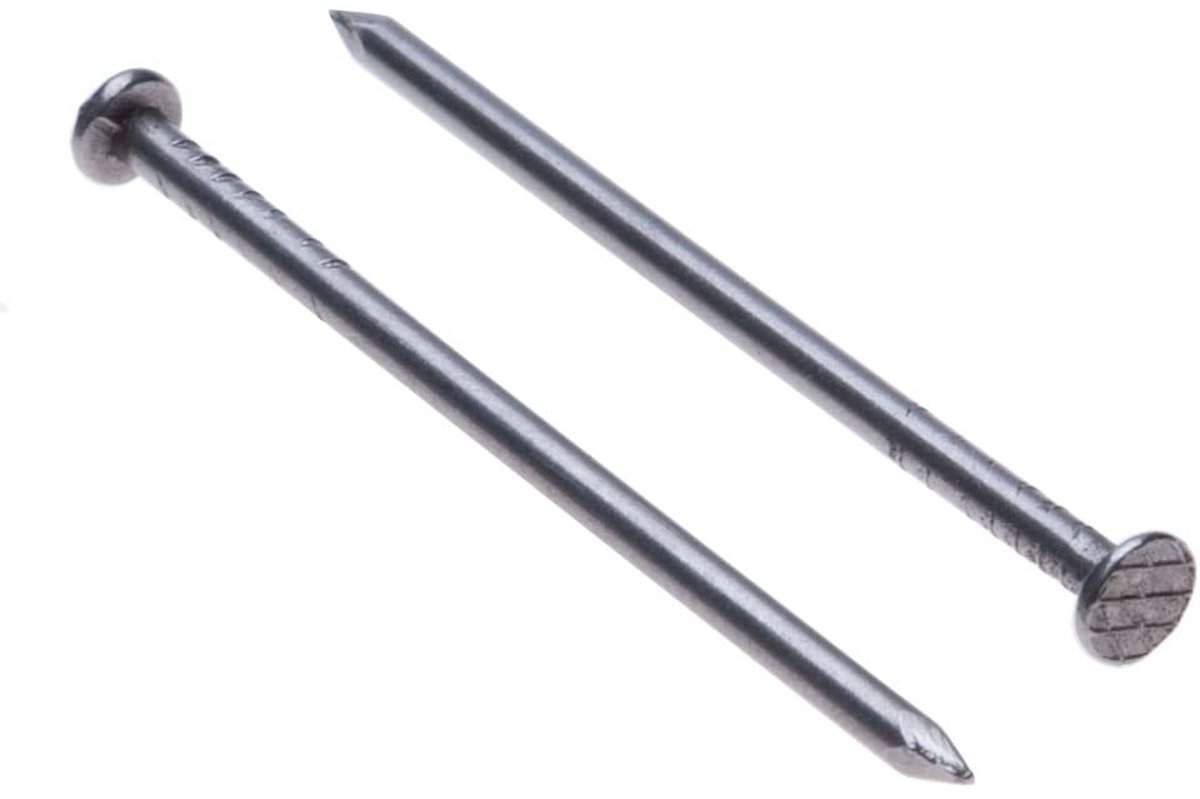 SnelShoppen - Spijkers voor Hout Plat Ronde Kop (500 stuks) Zwarte Spijkers Heavy Duty voor DIY en Klussen, 40mm Lengte, 1.4mm Diameter, Ideaal voor M