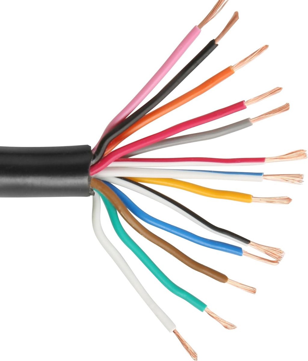 SnelShoppen - 13-Pins Voertuig Kabel voor Trailer, 5 m, Elektrische Kabel voor Caravan en Motorhome, Waterdicht en Duurzaam, 12V-300V, 7 x 0.5 mm², LE
