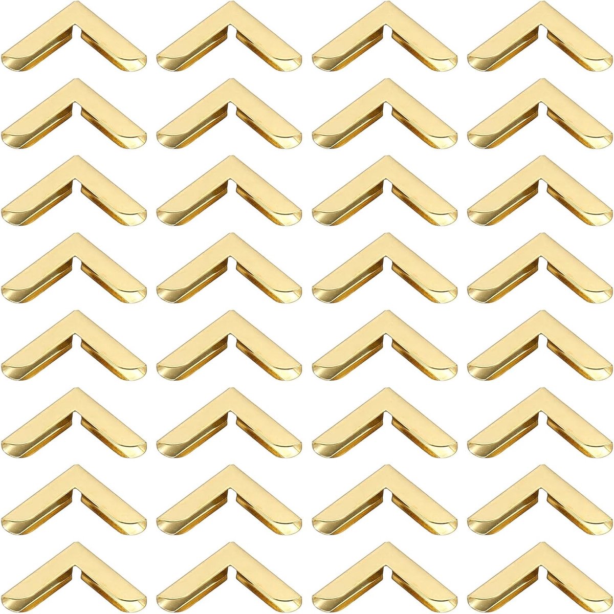 SnelShoppen - 50 Stuks 15mm Metal Book Corners voor Fotoalbums, Scrapbook en Boekbinding - Retro Gouden Hoekbeschermers van IJzer, Duurzaam en Roestvr