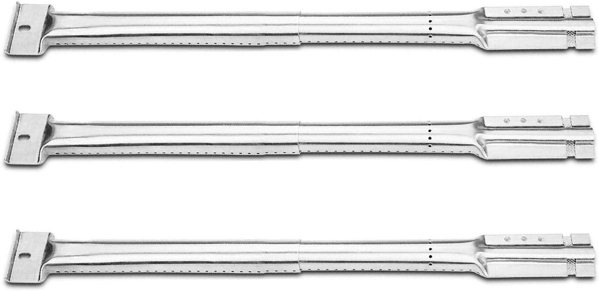 SnelShoppen - Universele Gas Barbecue Vervangingsbranders, Verstelbaar RVS Tube Branders, Set van 3, 31-42 cm, Voor Tuin, Camping, Feest