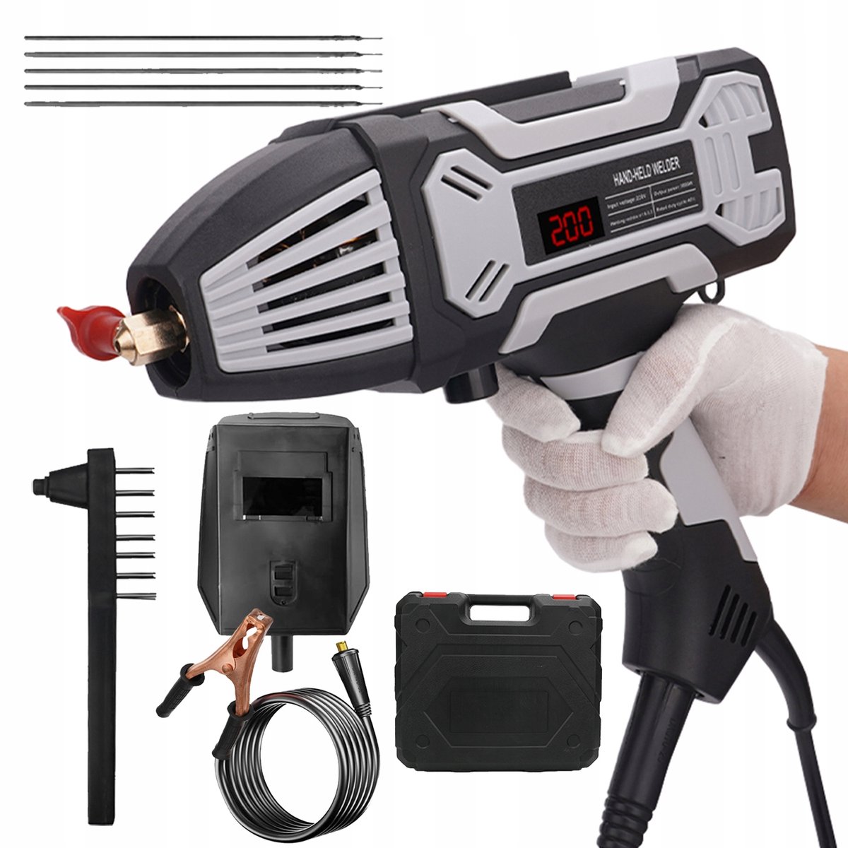 Handlasapparaat - IGBT-inverter Lasapparaat - hete boogontsteking - 20-200A instelbaar - compatibel 2,5-3,2 mm - oververhittingsbeveiliging - Lichtgewicht - voor thuis en reparatie