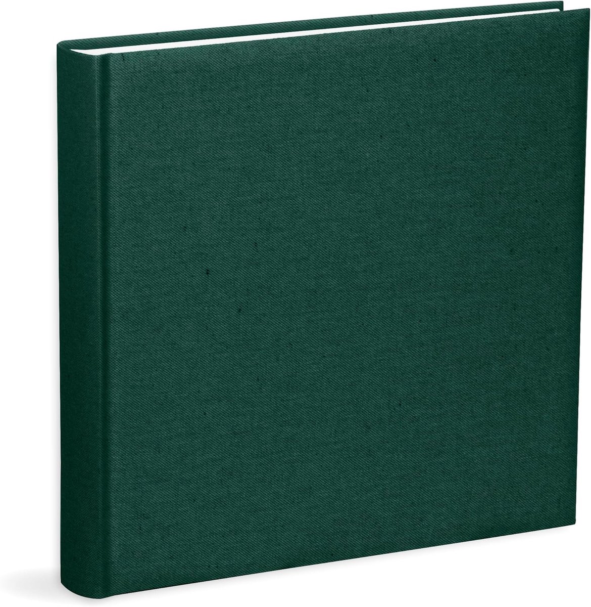 SnelShoppen - Fotoalbum 31x31 cm Groene Katoenen Stof, 80 Pagina's, Geschikt voor 320 Foto's, Perfect voor Herinneringen, Feesten en Kinderen