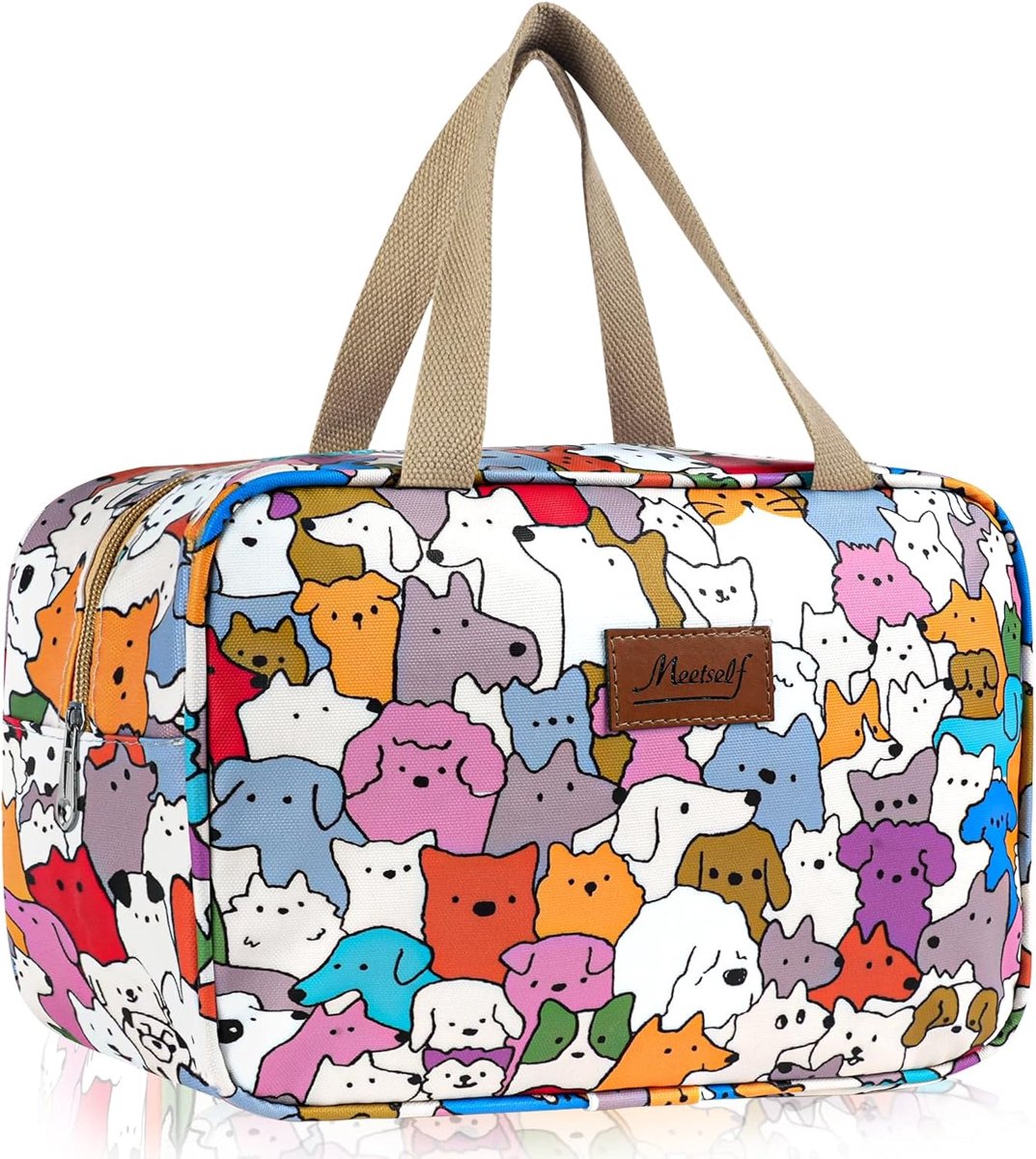SnelShoppen - Aucuu Full Size Toiletry Bag - Waterdichte Reistas - Cosmetica Organizer voor Vrouwen en Mannen - Grote Make-up Tas met Handgreep - 30x2