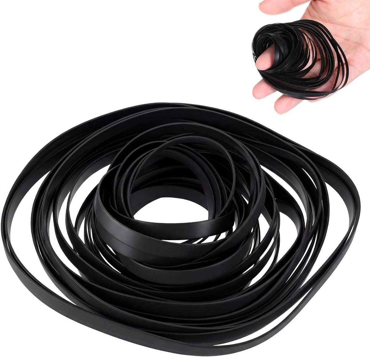50 Stuks Rubber Bandjes voor Cassette Recorders - Onderhoud en Reparatie van Tape Machines met Diverse Maten 40-135mm en 4mm Breedte
