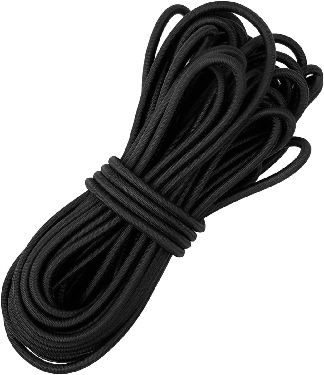 SnelShoppen - Rubber Cord 4 mm x 10 m - Weerbestendige Rubber Band - Elastische Touw voor Tarpaulin, Tenten, Camping en Netten