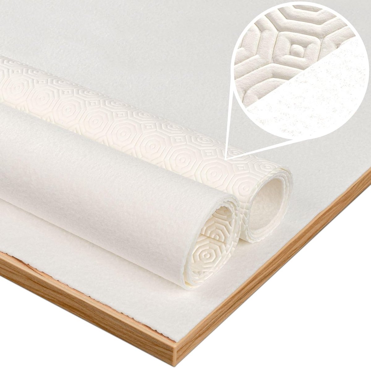 SnelShoppen - Molton Tafelbescherming - Tafelmat Verkrijgbaar per Meter - 100 x 140 cm - Antislip - Bescherming voor Thuis, Kantoor, Restaurant - 2.2