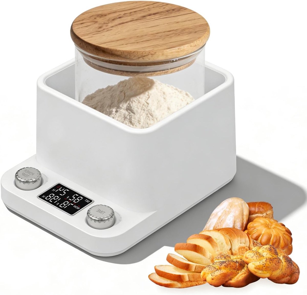Zuurdeeg Starterwarmer - Fermentatie warmer - Brood Bakken - Constante Temperatuur - 235 x 185 mm - Wit