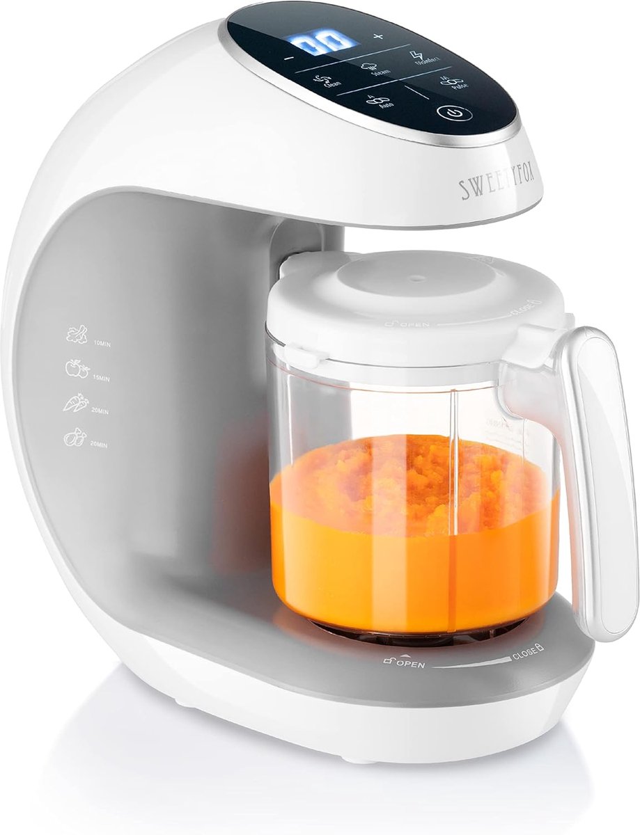 SnelShoppen - 7-in-1 Multifunctionele Baby Cooker Mixer - Stoom, Blender, Steriliseren, Verwarmen, Ontdooien, Automatische Reiniging - Babyvoeding Ber