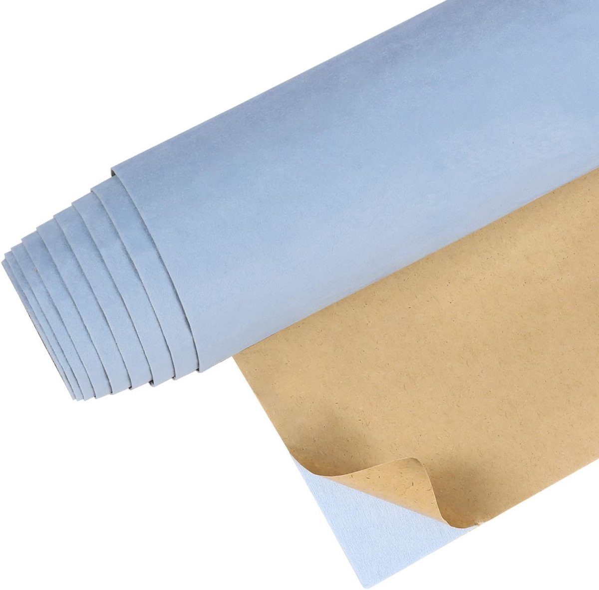 Lichtblauw Zelfklevend Vilt Behang 30 x 200 cm voor Meubels, Sieradenbox en DIY Projecten - Fluweelachtige Afwerking voor Kinderkamer en Creatieve Klussen