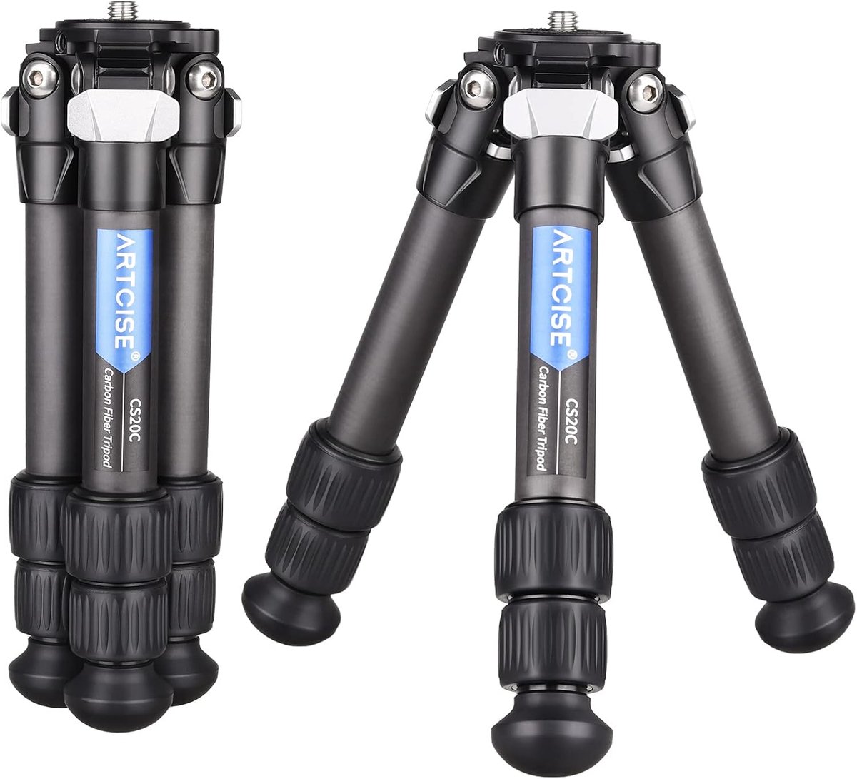 SnelShoppen - ARTCISE Carbon Fiber Mini Tripod - Lichtgewicht Compact Tafelstatief voor Camera's, DSLR - Max Laadcapaciteit 22 lbs / 10 kg - Ideaal vo
