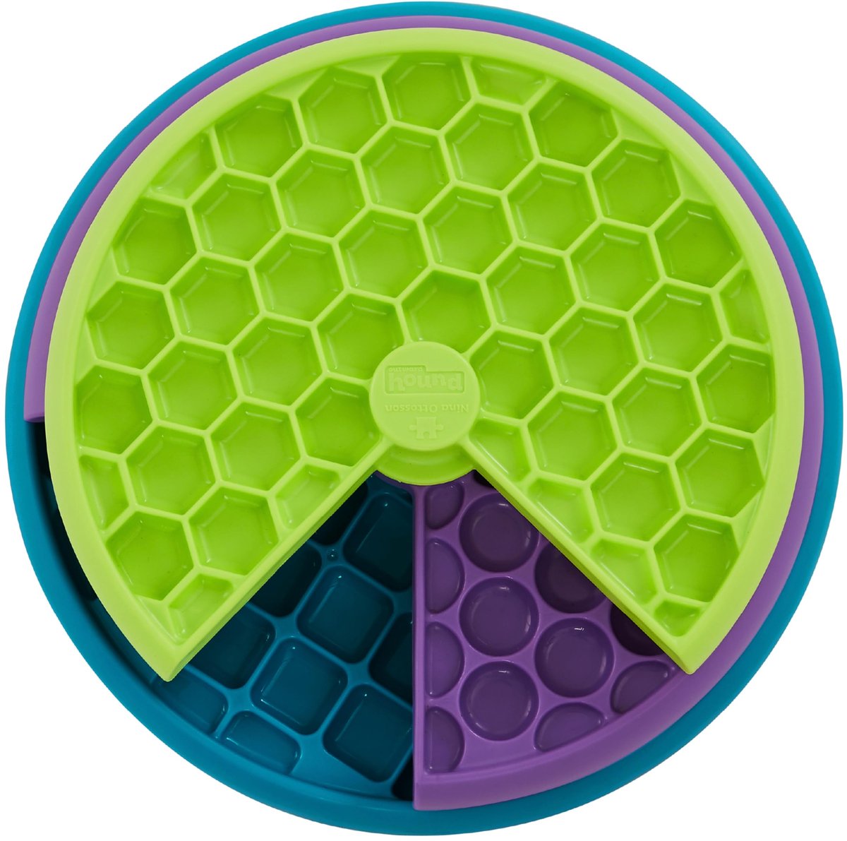 Slow Feeder Hondenbak - Anti-Schrok Voerbak met Doolhof Ontwerp - Hondenvoerbak voor Snelle Eters - Interactieve Puzzle Voerbak voor Langzamer Eten en Betere Spijsvertering - Honden Drink- en Voerbak - Paars