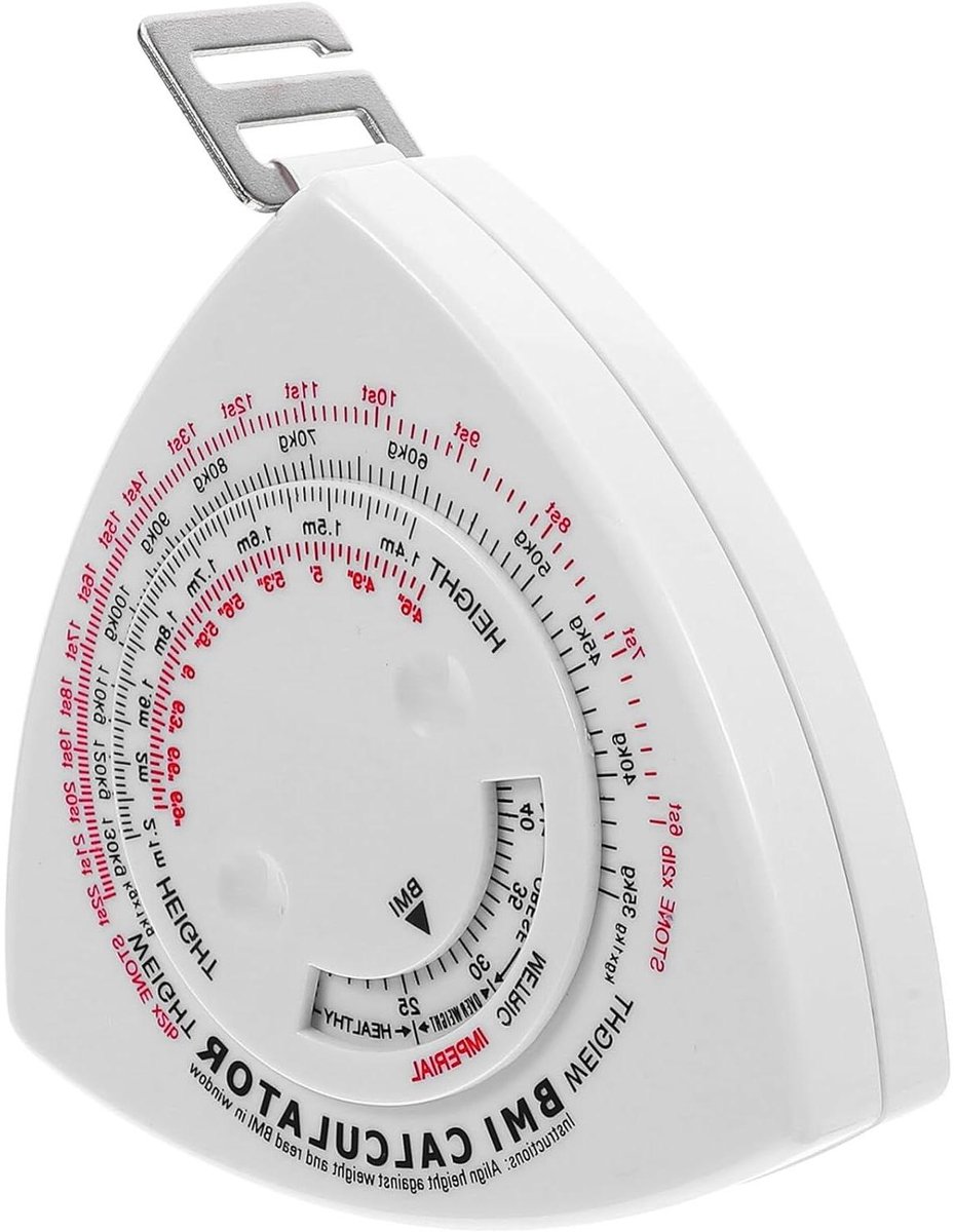 Roller Meetlint - Lichaamsmaat Lint - Gezondheid Bijhouden - Met Ingebouwde Rekenmachine - 1.5 Meter - Assorti