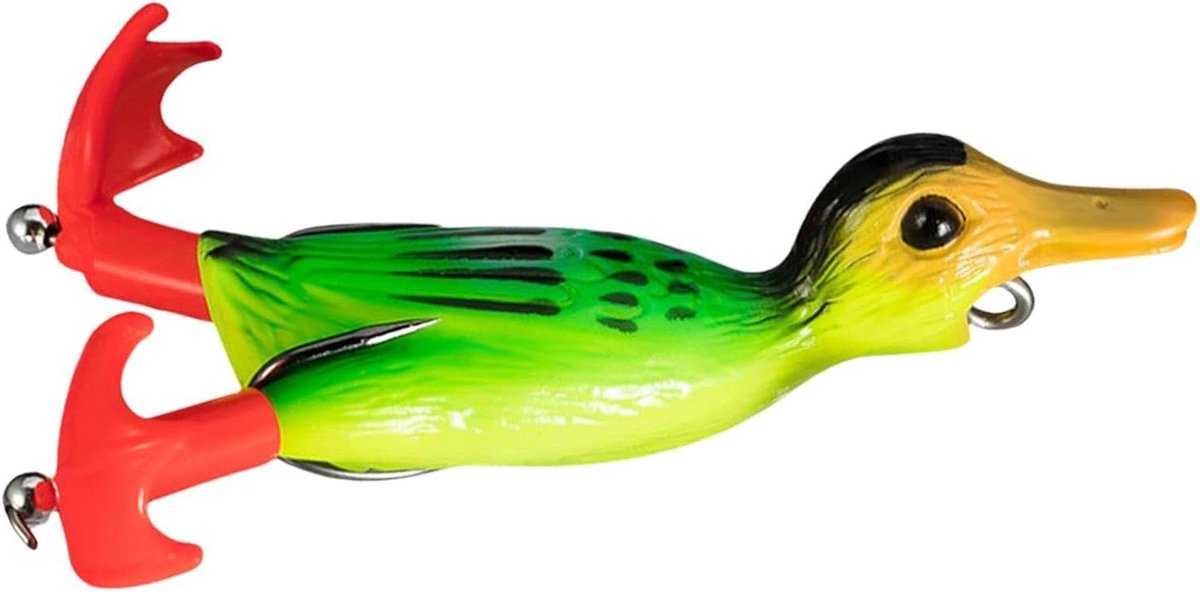 Eend Lokken - Zwem Lokaas - Vissen - Realistische Bewegingen - 9 cm - Groen