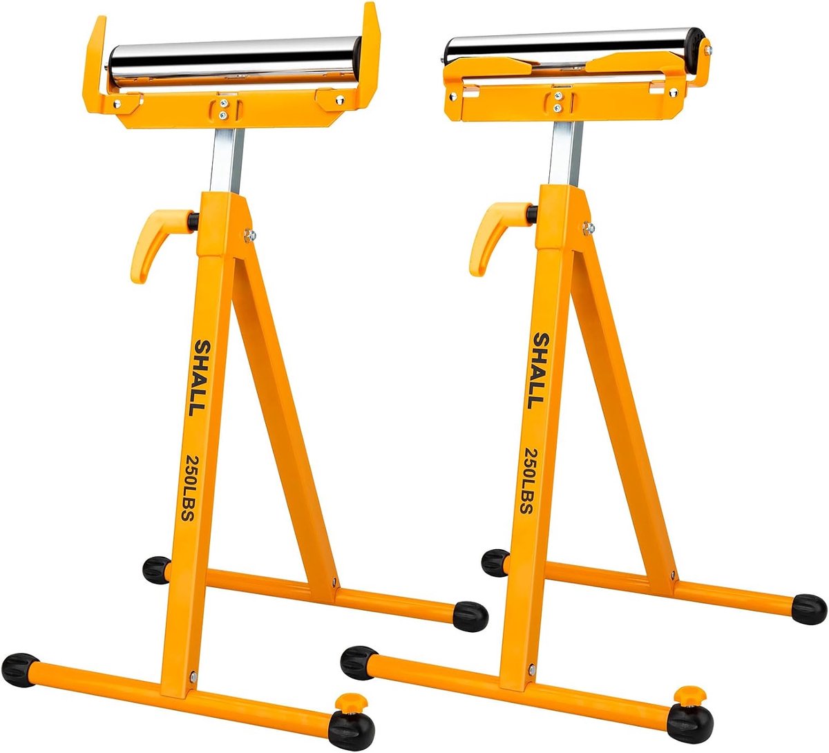 SnelShoppen - Set van 2 Vouwbare Rollstands - Zware Duurzaamheid 113kg Laadcapaciteit - Hoogte Verstelbaar 70-100cm - Voor Tafelzaag Output Houtbewerk