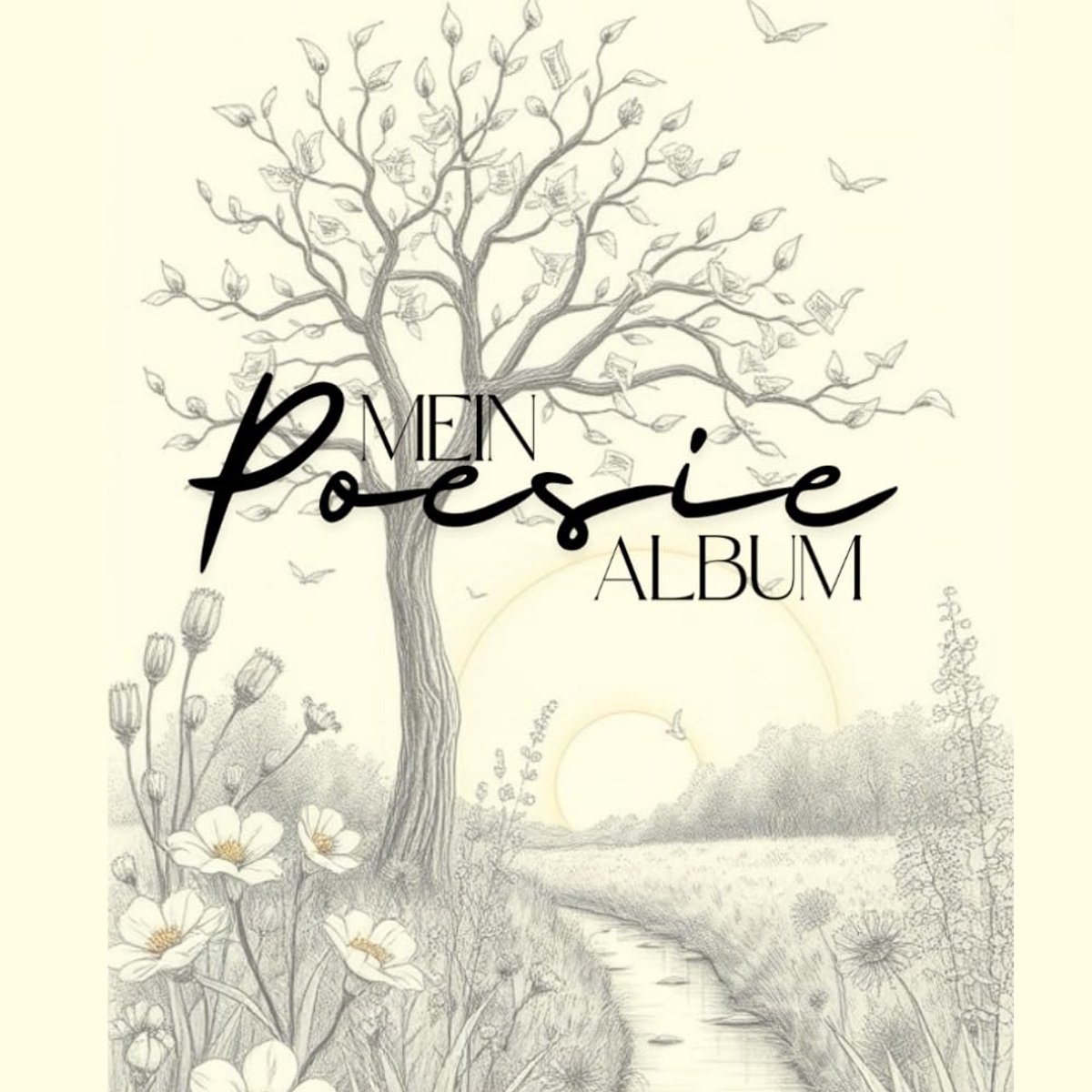 SnelShoppen - Mein Poesiealbum: Persoonlijk Album voor Mooie Woorden, Gedichten en Reime van je Dierbaren, Creatief en Lief, Voor Herinneringen, 48 Pa
