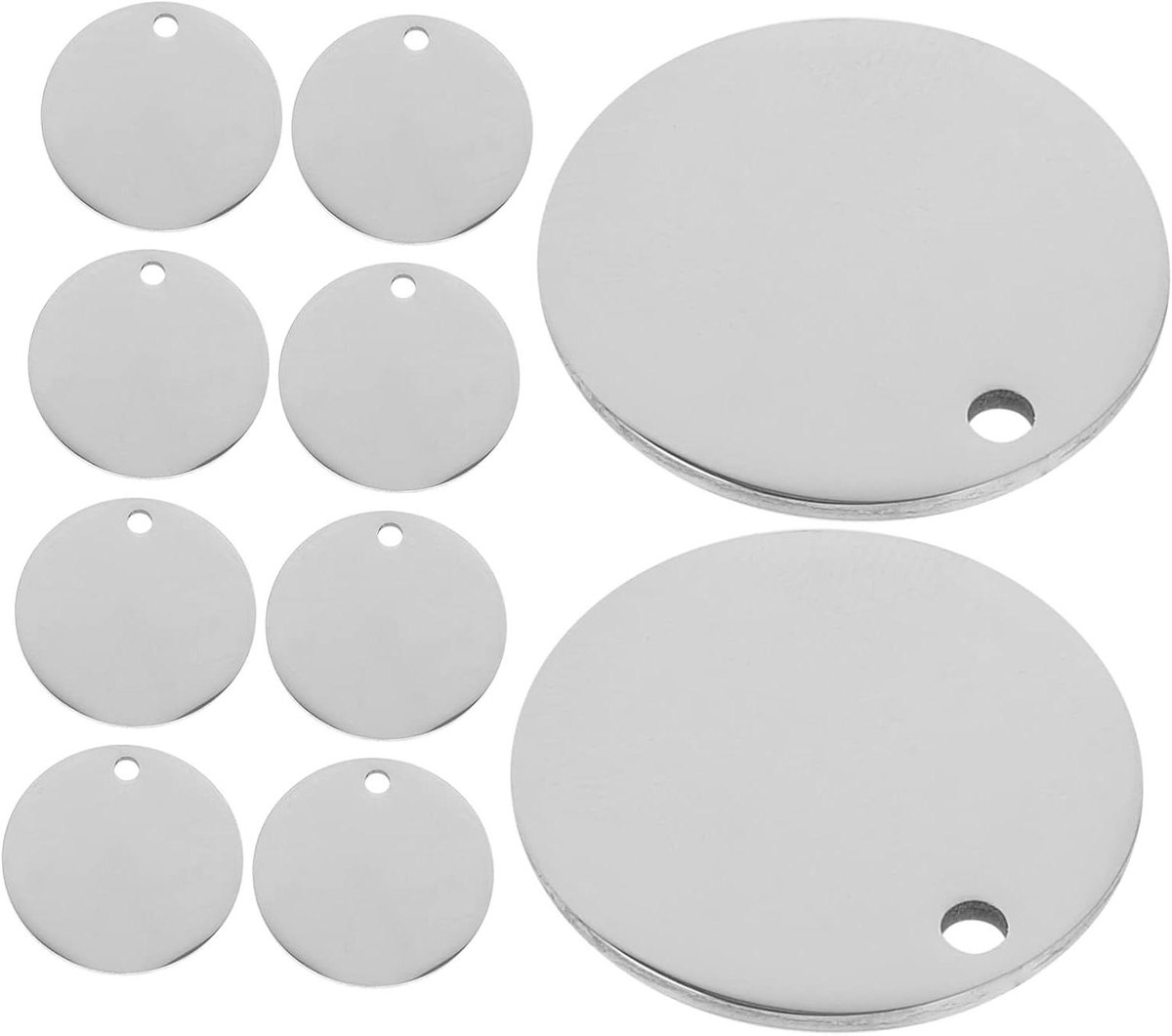 Sieraden Stempelset - Labels Stempels - Graveren Hondenpenningen - Roestvrijstalen Labels - 2.5 x 2.5 cm - Zilver